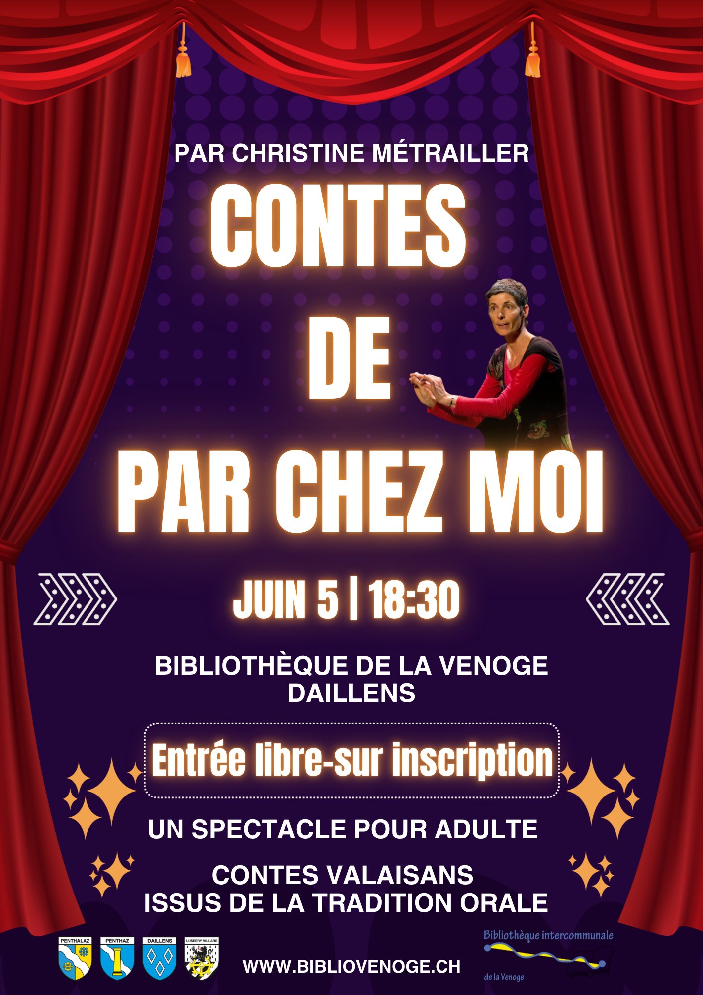 Spectacle "Contes de par chez moi" pour adulte