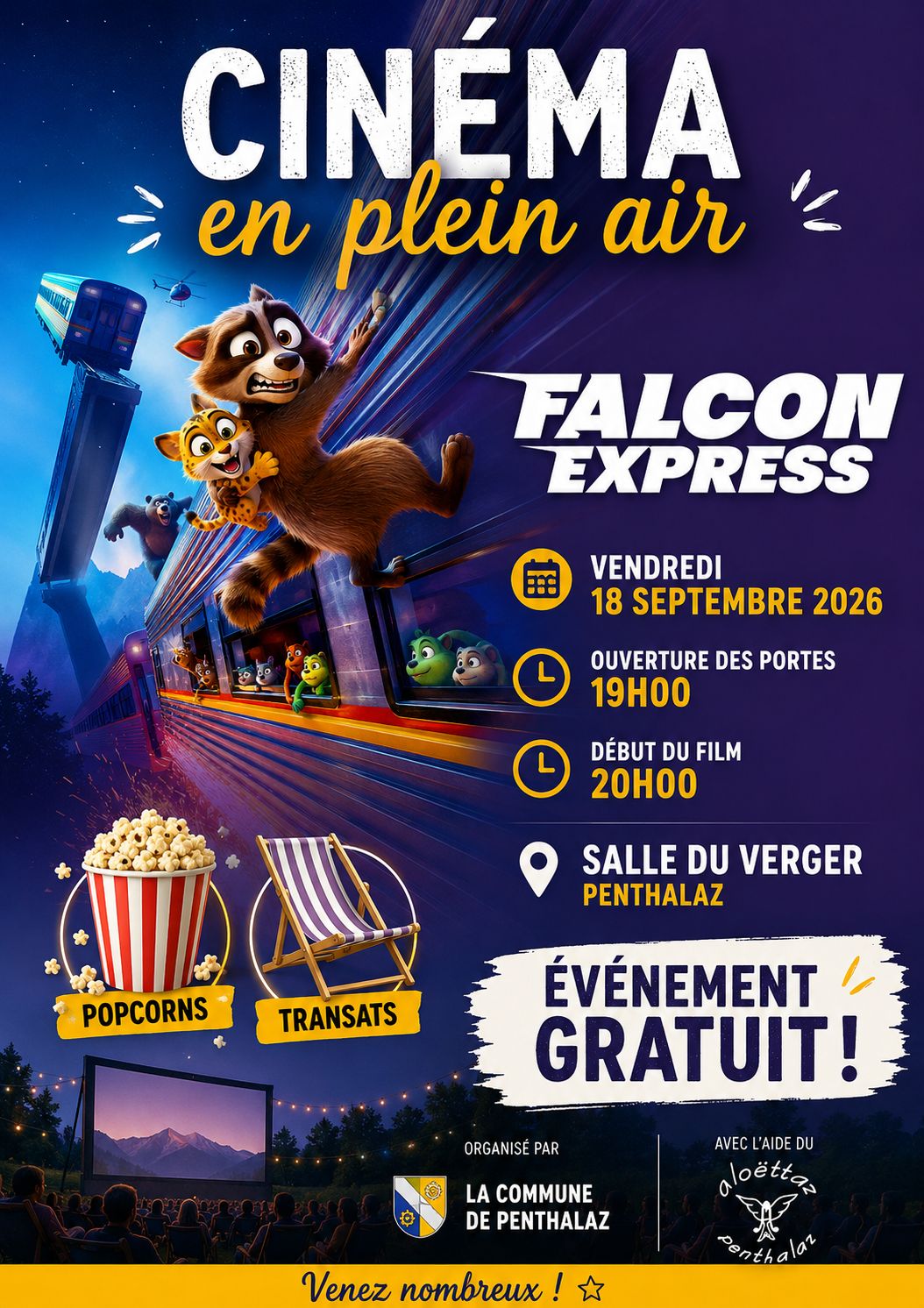 Cinéma en plein air à Penthalaz